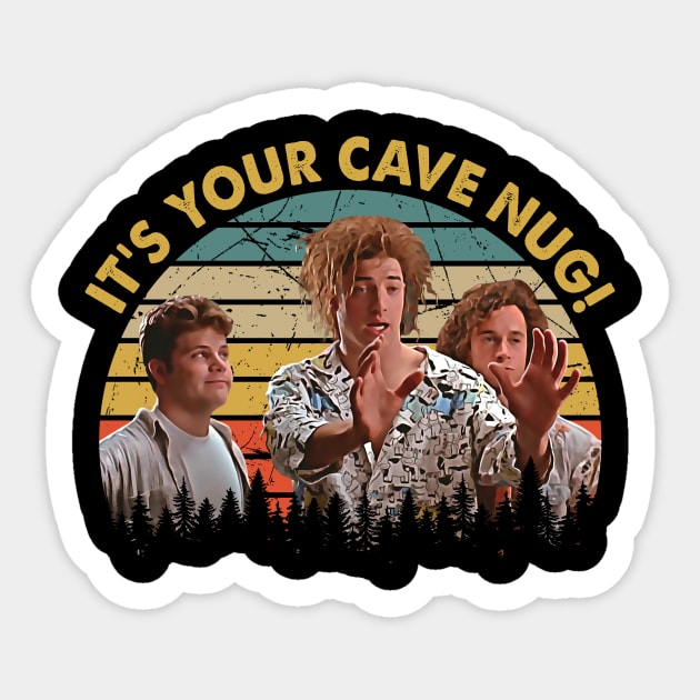 Vintage It's Your Cave Nug Sticker by Crazy Cat Style